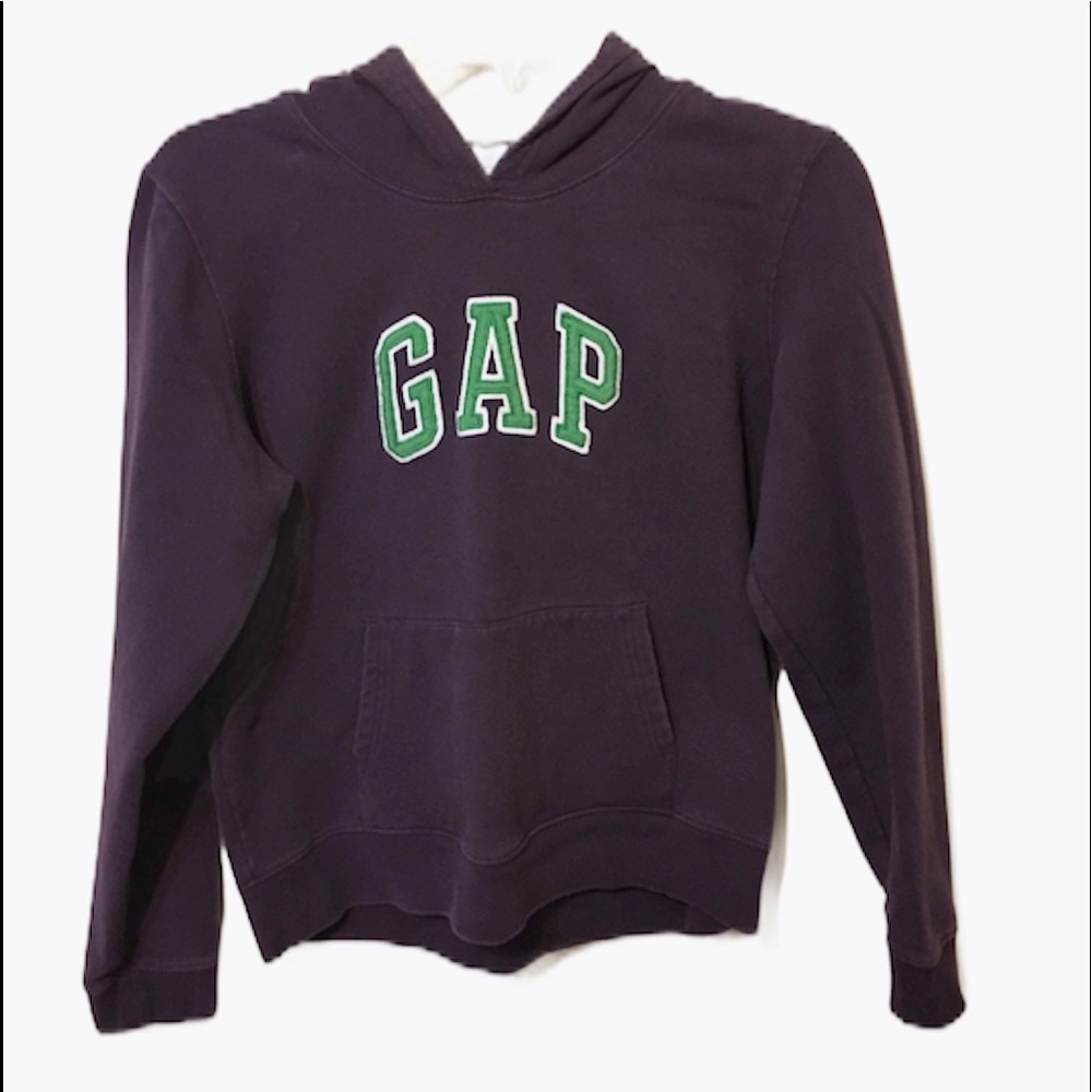 GAP Girls Purple Pullover Hoodie Size Large Stretch Casual Sweatshirt EUC